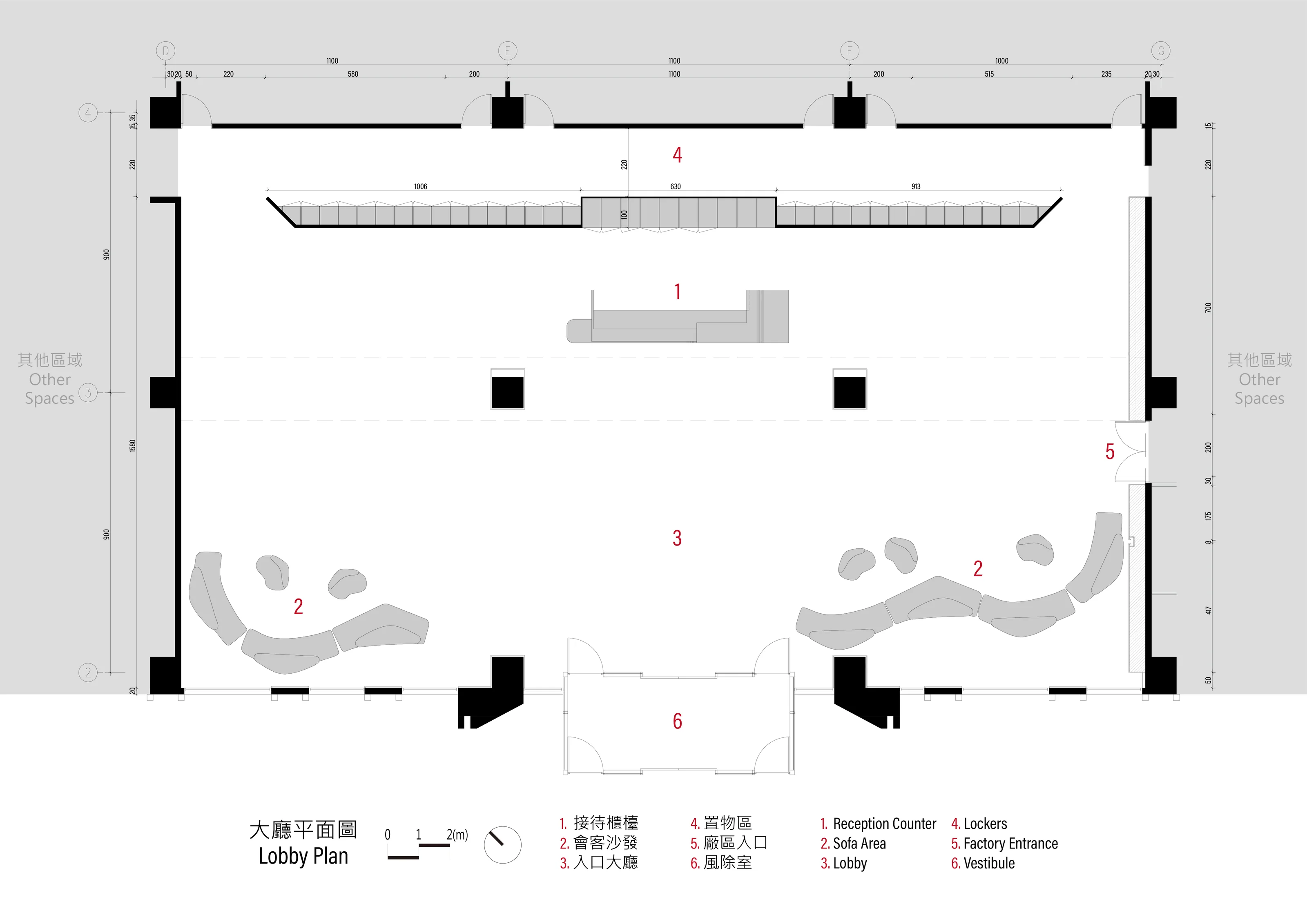 頎邦科技新竹光復廠辦大廳平面圖