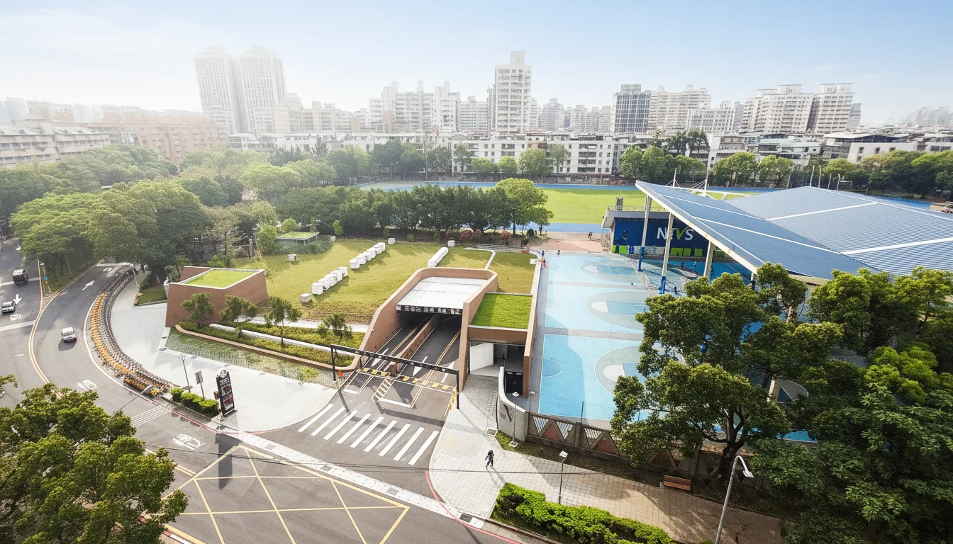 新北高工地下停車場暨校園設施新建工程建築攝影