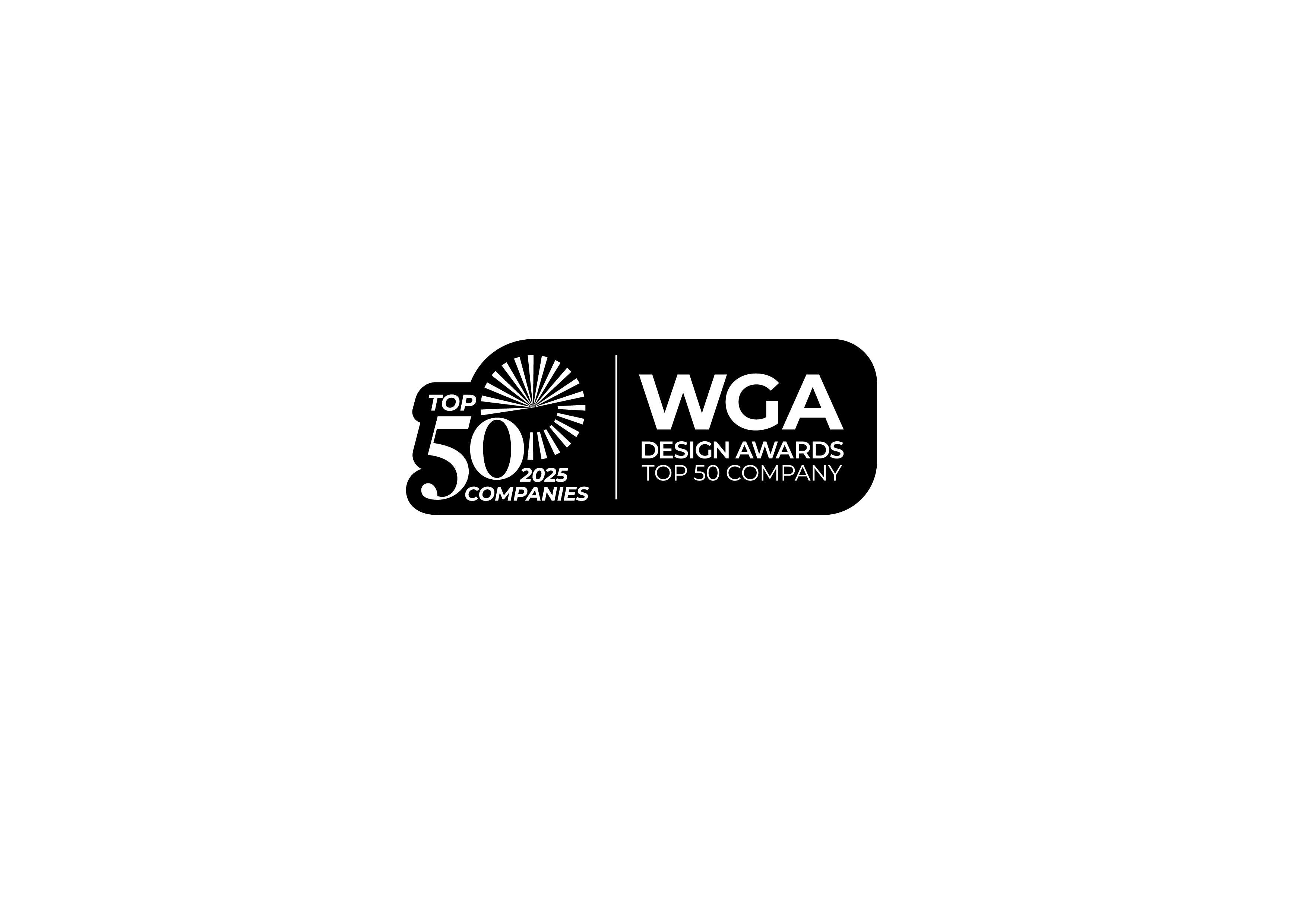 WGA Design Awards 2025 全球 Top 50 Companies 官方授權標誌